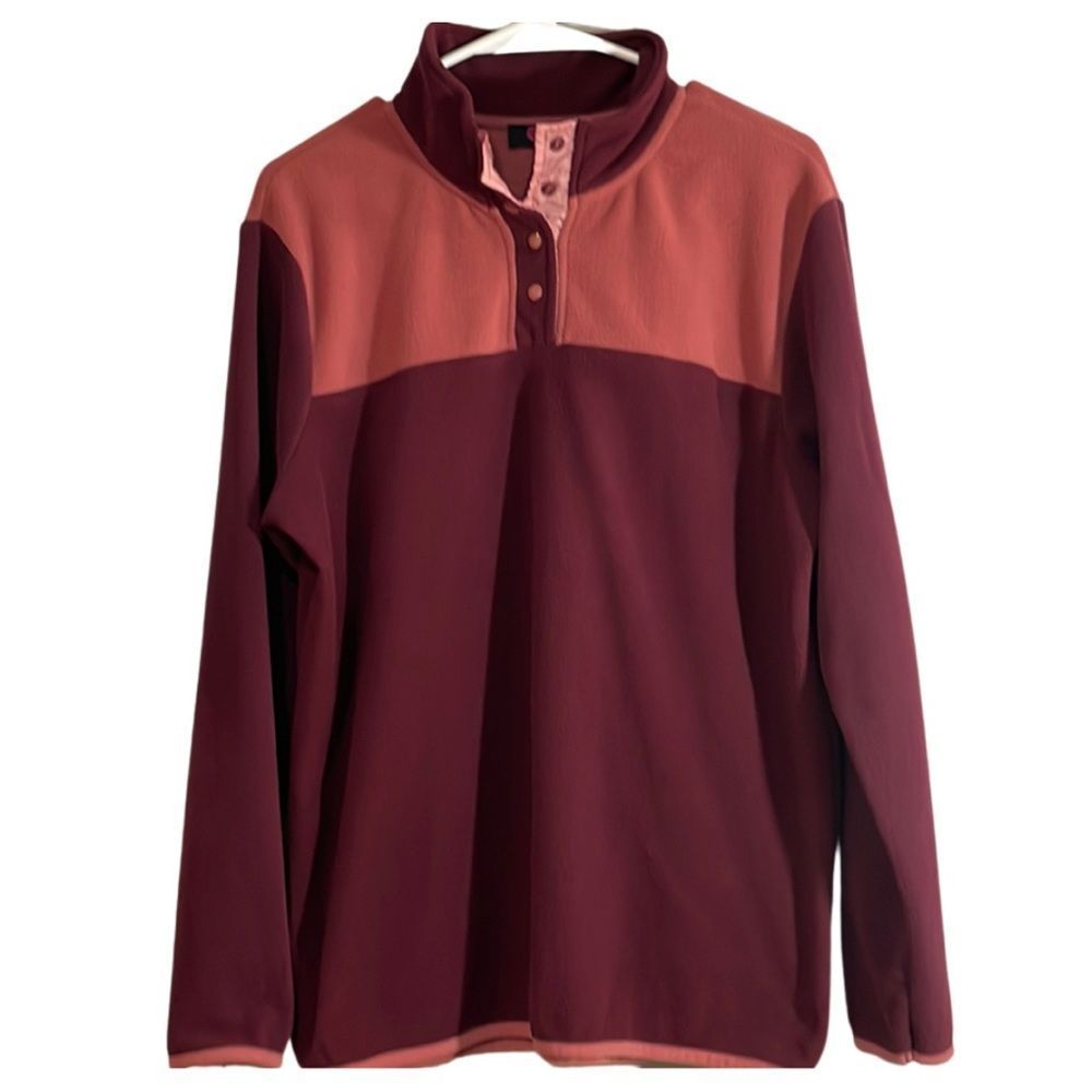 Vintage Burgundy and Coral Sweatshirt